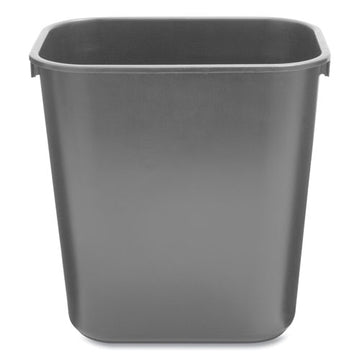 Rubbermaid® Commercial Deskside Plastic Wastebasket, Rectangular, 3.5 Gal, Black freeshipping - TVN Wholesale